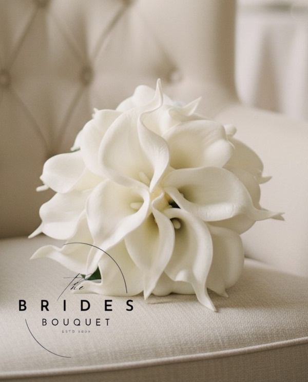 real touch calla lily artificial wedding bouquets for bridesmaids