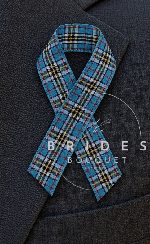 thomson tartan ribbon option by the brides bouquet uk thomson tartan