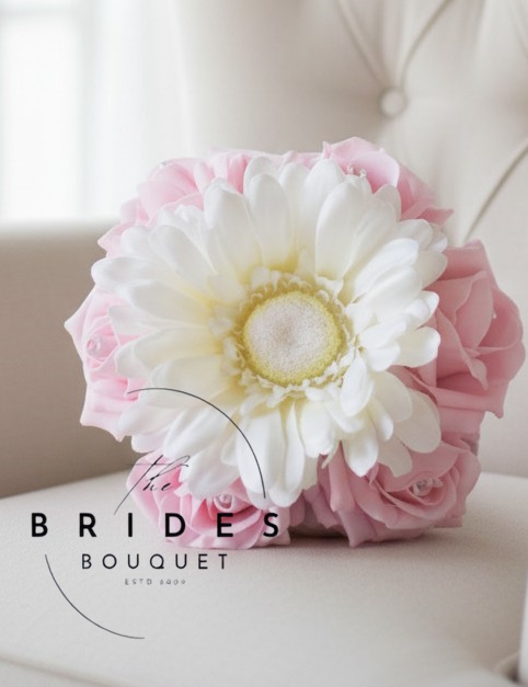 flower girl wedding bouquet silk gerbera artificial rose design all colours