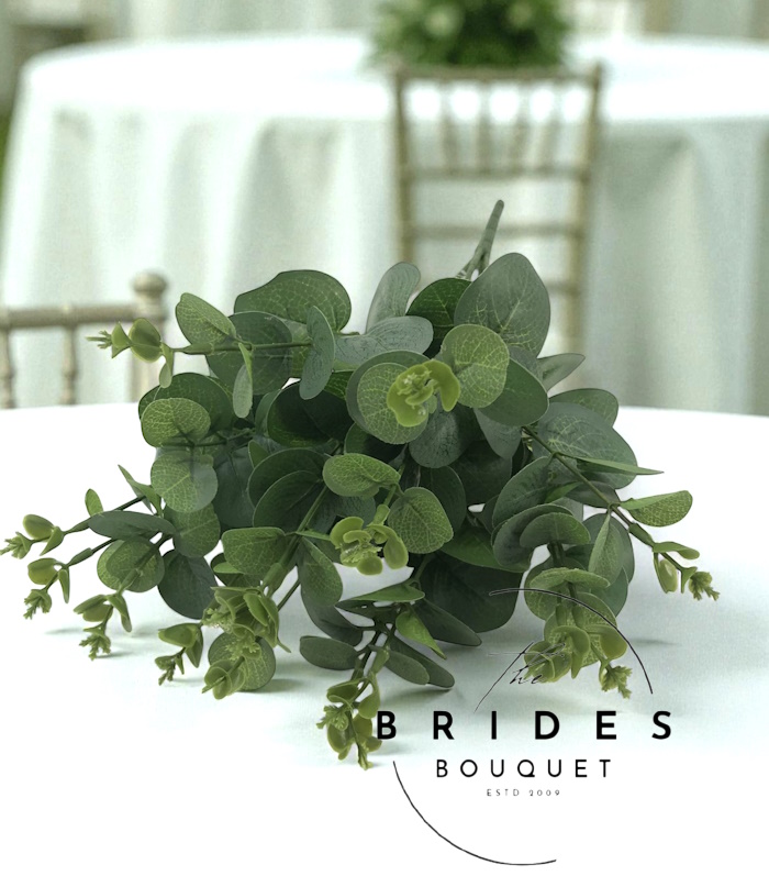 artificial eucalyptus bush fake faux silk foliage buy online greenery leaves for arrangements