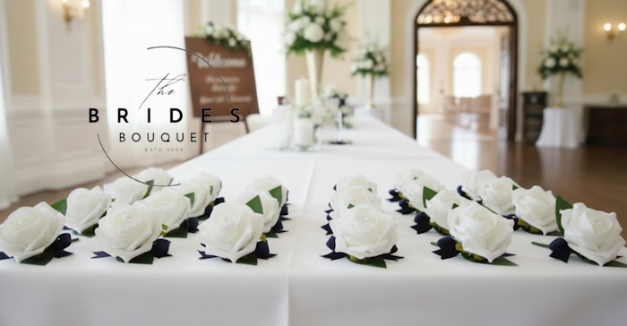 20 single rose wedding buttonholes