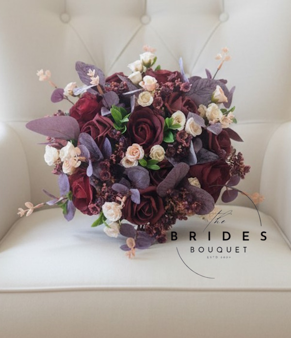all burgundy silk rose bouquet florists choice wedding flowers uk silk wedding bouquet of burgundy flowers by the brides bouquet uk florists choice bouquets