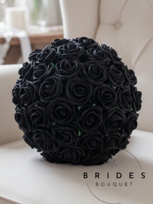 Black rose wedding bouquet artificial bridal posy bouquet