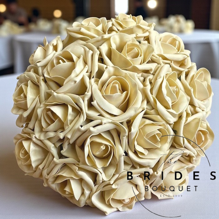 gold rose bridal bouquet artificial wedding flowers bridesmaid size bouquets the brides bouquet uk bridesmaid bouquets of artificial faux foam roses huge range of colours available
