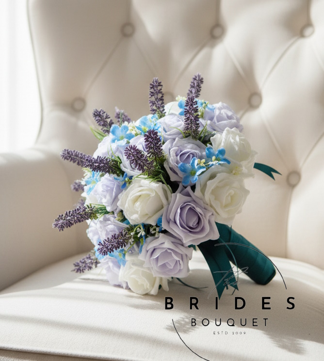 lavender and rose wedding bouquet artificial bridal flowers uk any colours