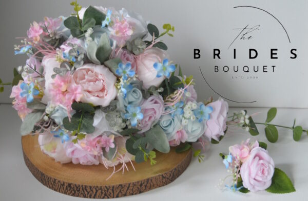 silk peony and rose wedding bouquet brides teardrop flowers for weddings in custom colours