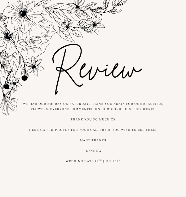real life brides review of the brides bouquet uk lynne tulip july 2026