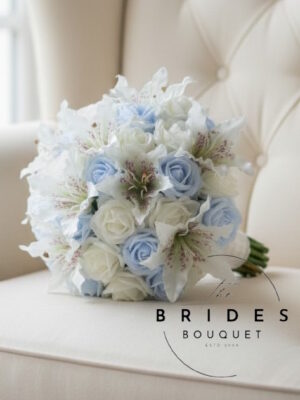 silk tiger lily bridal bouquets for weddings artificial brides flower bouquet roses tiger lilies the bride bouquet uk