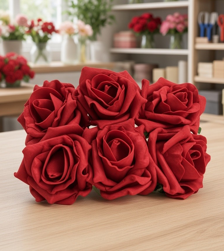 red foam roses bunches colourfast foam flowers uk bunch bulk by colourfast foam roses uk