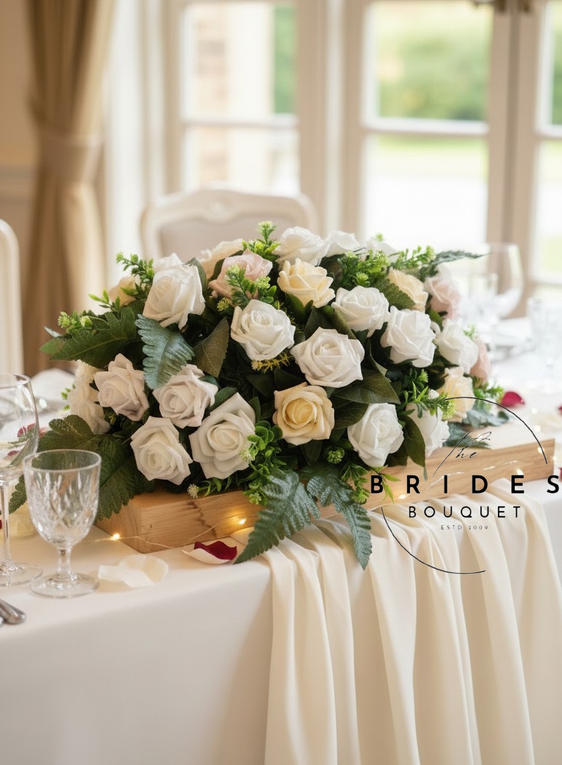 artificial floral arrangements top table bridal flowers any colours uk