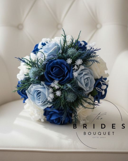 scottish thistle and rose wedding bouquets for bridesmaids artificial bridal flowers uk