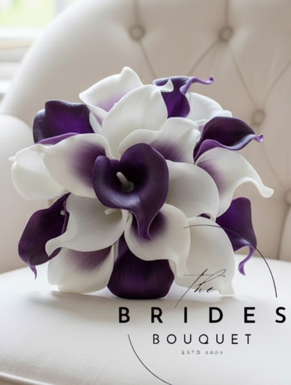 coloured calla lily wedding bouquets real touch calla lilies brideds bridal bridesmaids