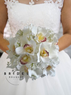 cymbidium orchid rose calla lily bridal bouquets artificial wedding flowers