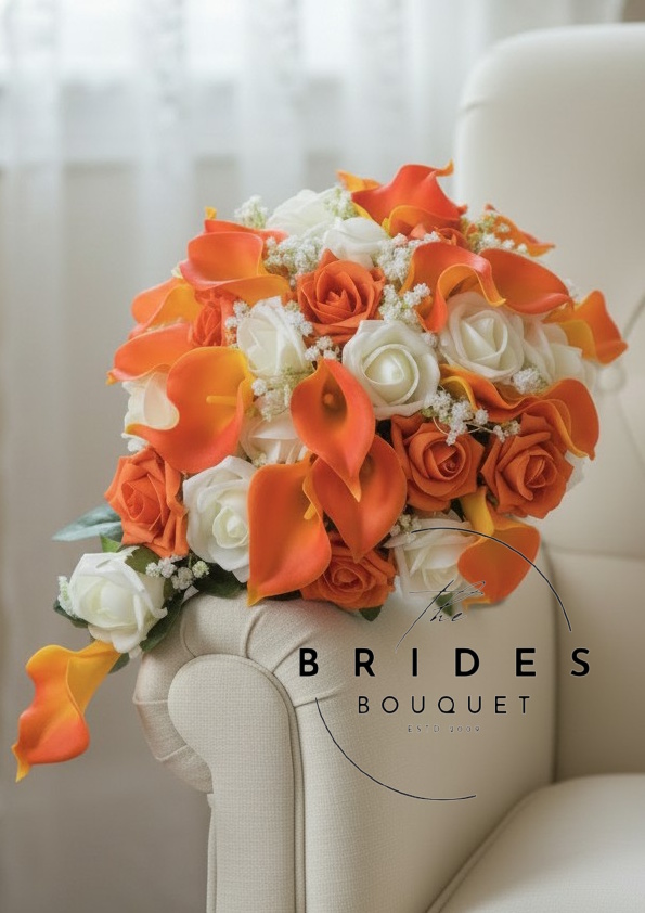 real touch calla lily artificial rose wedding bouquet teardrop with gypsophila