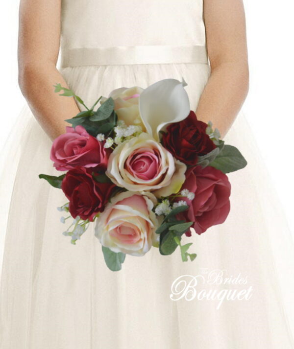 silk rose wedding bouquet for bride on budget artificial natural look brides bouquets