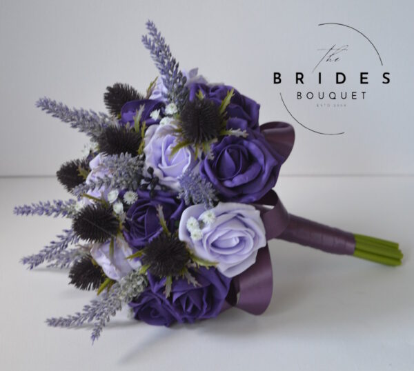 thistle and heather scottish wedding flowers
