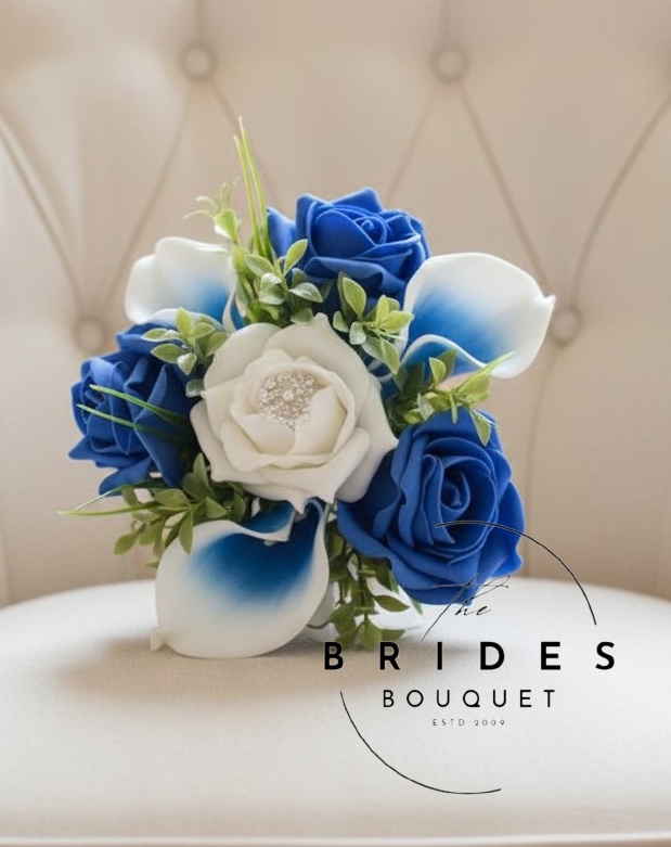 flower girl size bouquets of roses calla lily and tea leaves artificial wedding flowers uk