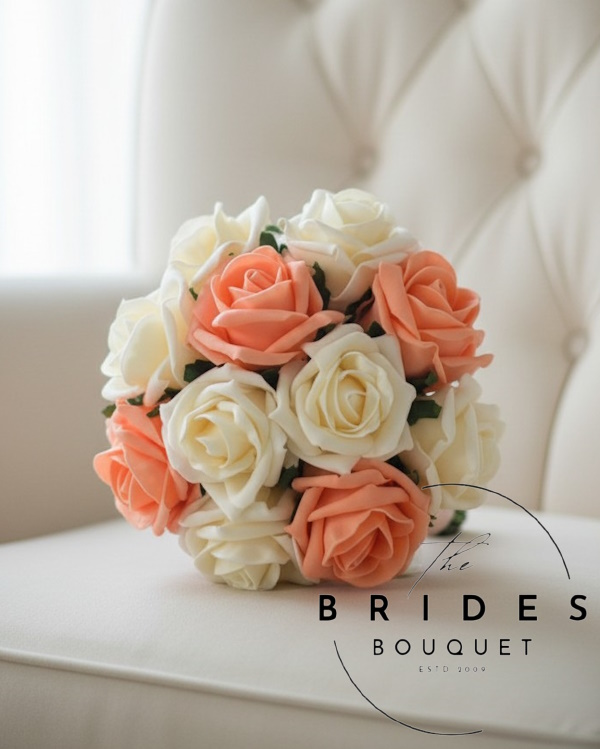 junior bridesmaids bouquets of artificial foam roses custom colour weddong flowers uk junior bridesmaids flowers