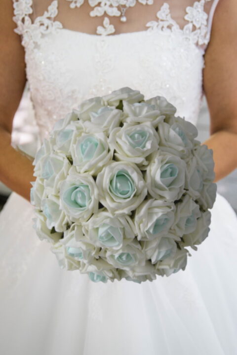 Peper Mint Roses Peppermint Rose Posy - Bridal Bouquets Artificial Roses