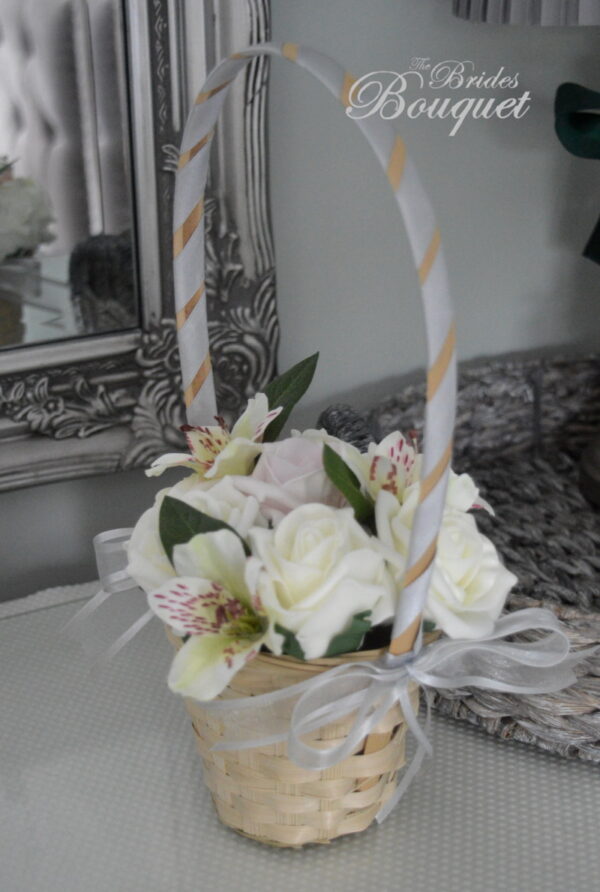 Wedding Flower Baskets Artificial Bridal Flowers Alstroemeria