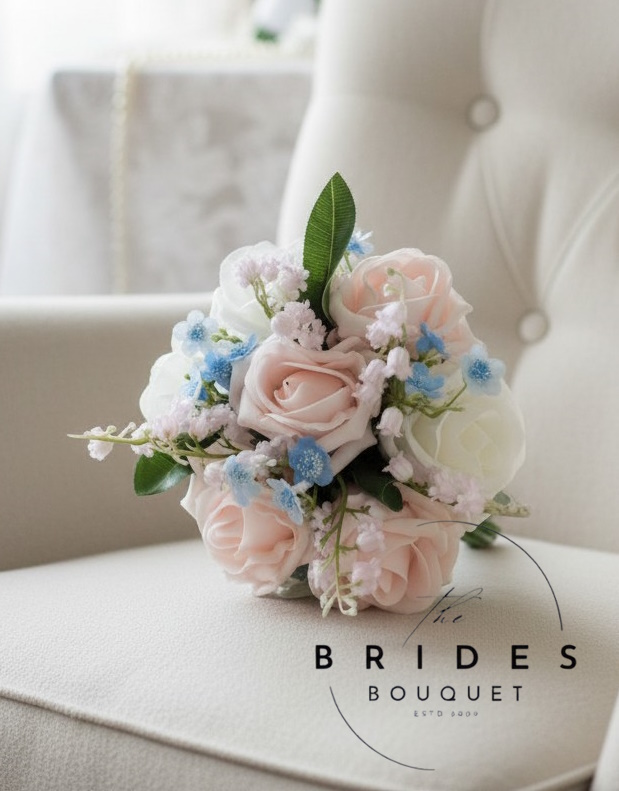spring flower bouquet artificial bridesmaids flower girl bouquets roses lily valley forget me nots