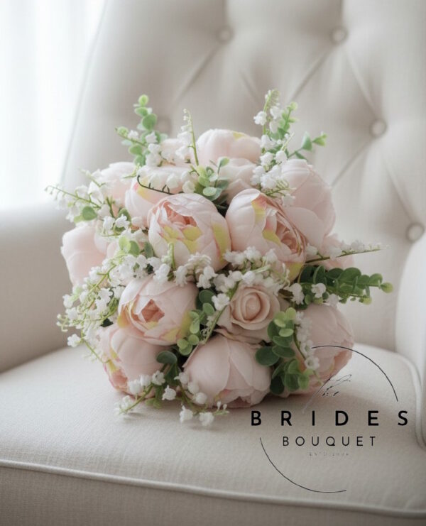 Silk Peony Bridal Bouquets - Artificial Wedding Flowers - Peonies