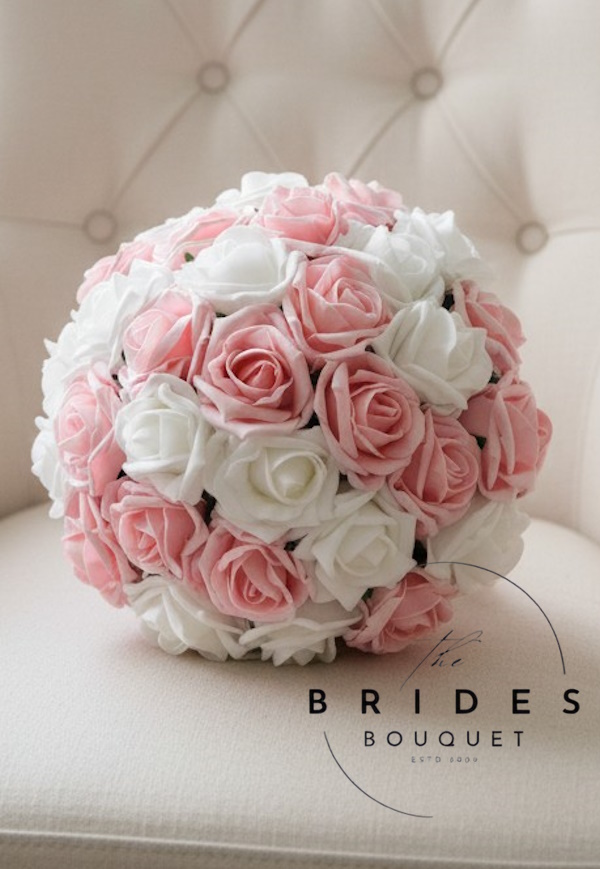 vintage pink and white rose wedding bouquet bridal posy bouquets roses