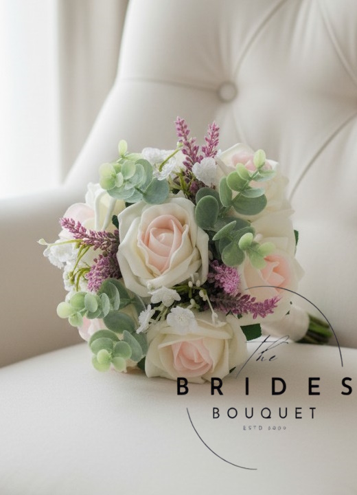 dusky pink heather wedding bouquets scottish flower girl themed posy bouquet with roses heather eucalyptus