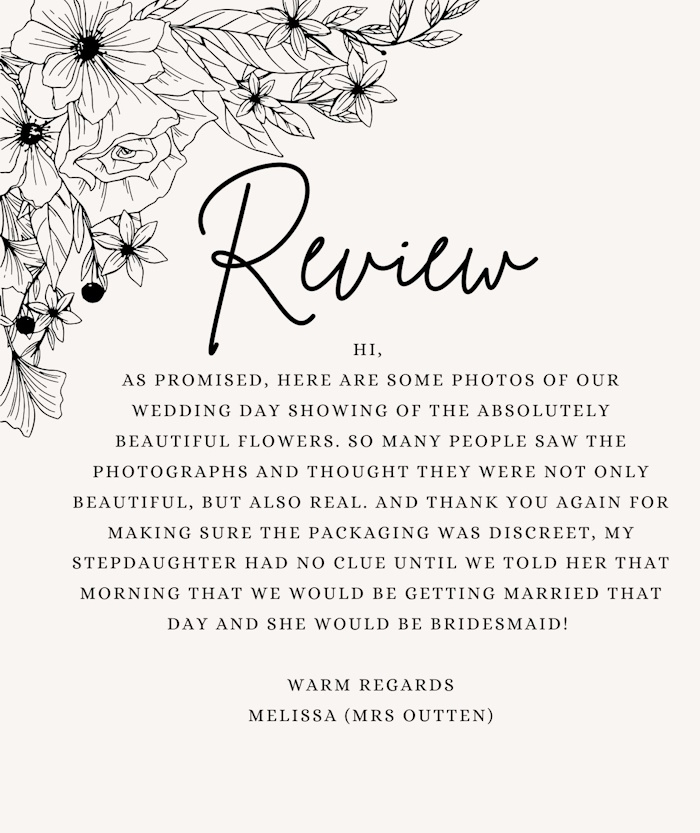 reveiw of silk peony and heather bridal flowers by real life bride melissa the brides boquuet uk reviews