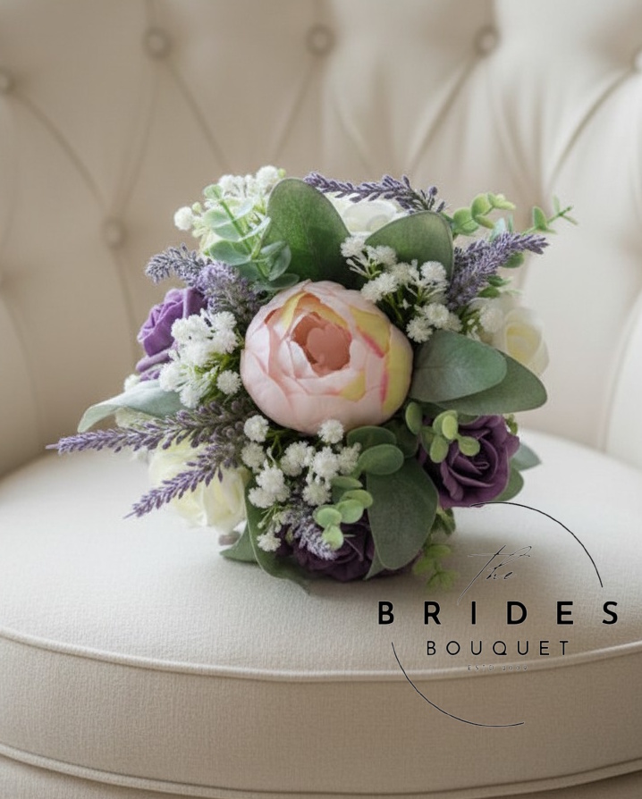 silk peony artifiical bridal bouquet bridesmaids size posy bouquet for weddings