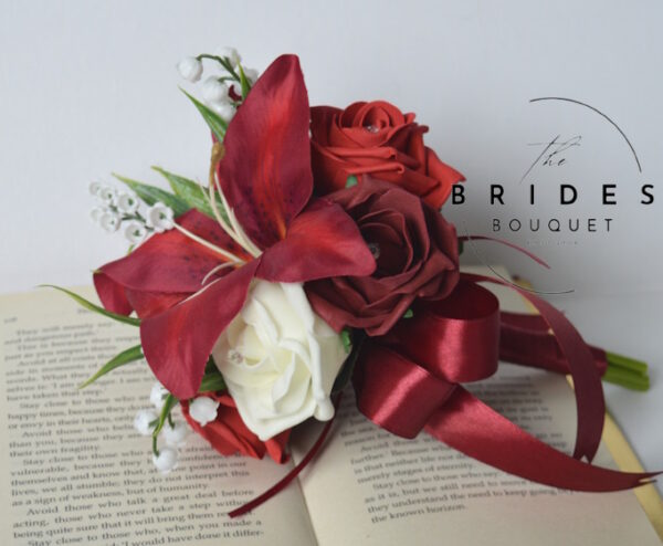 silk tiger lily wedding bouquets for flower girls