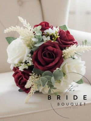 heather and rose flower girl bouquets artificial