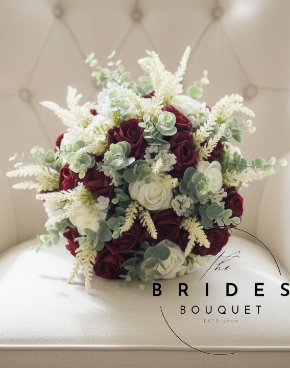 heather and rose wedding bouquets for brides to be any colours roses shown burgundy and ivory