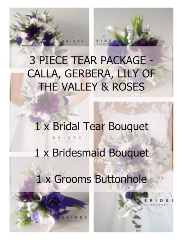 artificial wedding bouquet and buttonhole package uk bridal flowers custom colours