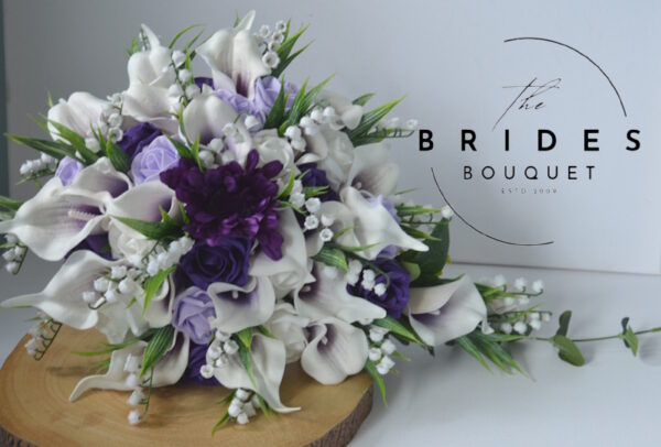 artificial wedding flower package custom colour bridal flower set by the brides bouquet uk purple lilac tear