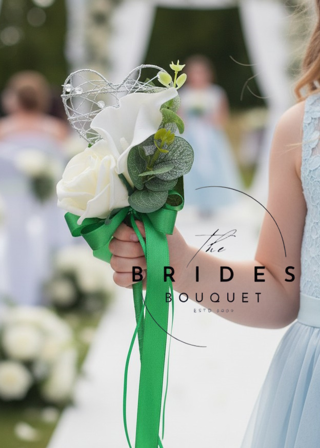 wedding wand rose calla lily and eucalyptus flower girl wands uk