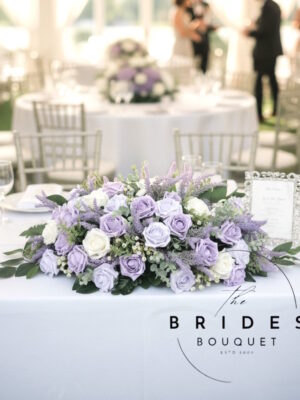 wedding venue table flowers artificial rose and heather top table centrepiece flowers for weddings