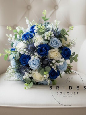 Wild Sea Thistle - Roses, Lily of the Valley & Eucalyptus