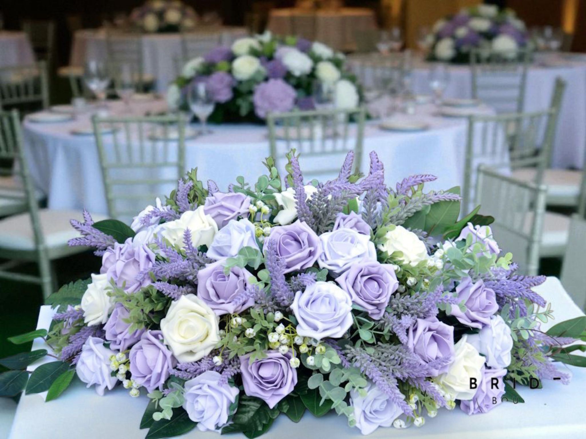 top table flowers for weddings roses heather foliage wedding venue table flowers artificial rose and heather top table centrepiece flowers for weddings