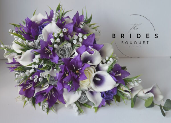 silk tiger lily rose and calla lily artificial wedding flowers uk