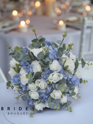 country garden style wedding bouquet silk bridal flowers natural look