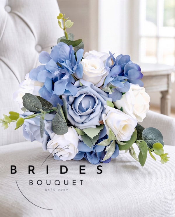 country garden style wedding bouquet of artificial roses for flower girls and bridesmaids