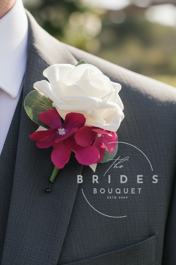 wedding guest flowers buttonholes artificial rose with hydrangea country garden wedding style rose and hydrangea silk wedding buttonhole corsage artificial guest flowers