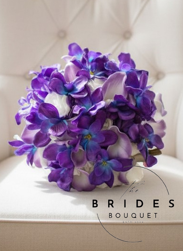 galaxy orchids calla lily and rose wedding bouquets artificial silk faux bridal flowers uk