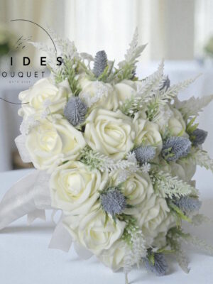 thistle heather and rose wedding bouquets artificial bridal flowers uk