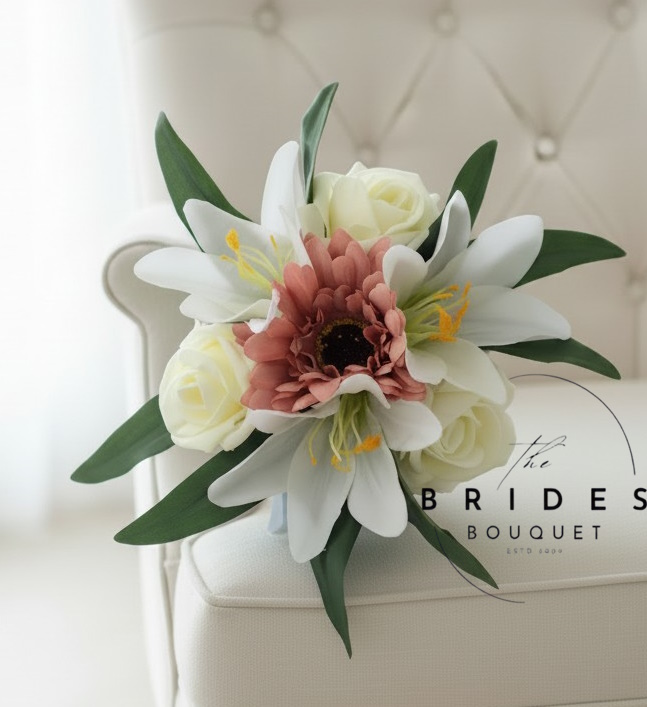 gerbera easter lily and rose flower girl bouquets fake flowers uk