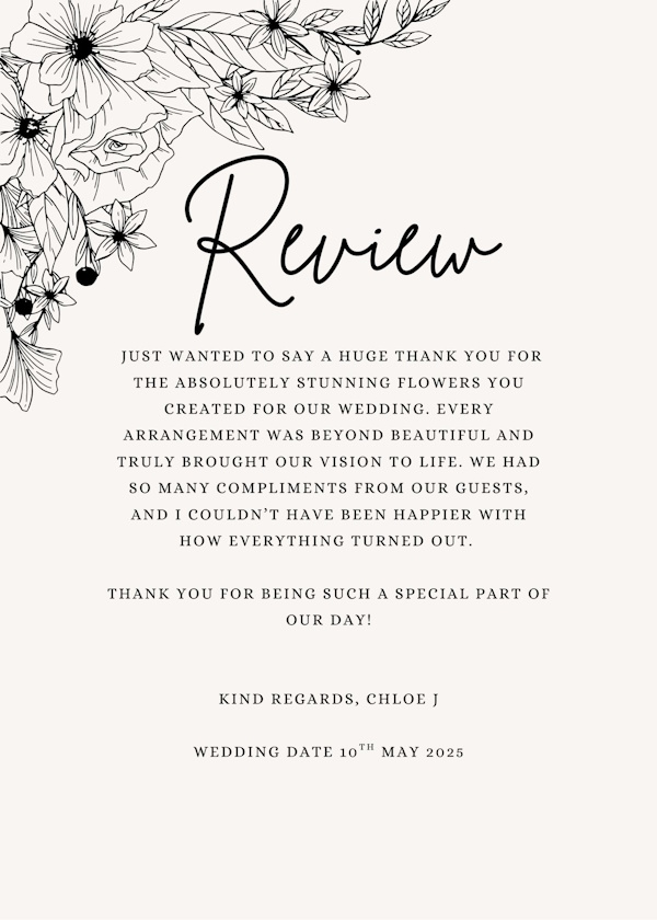 bride chloes wedding flower review of the bride bouquet uk