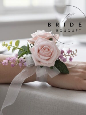 wedding flowers corsage bracelet with any colour roses and lily of the valley