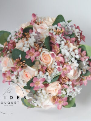ready to ship bridal bouquet in dusky pink and blush
