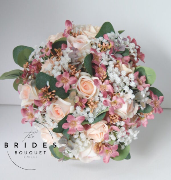 ready to ship bridal bouquet in dusky pink and blush